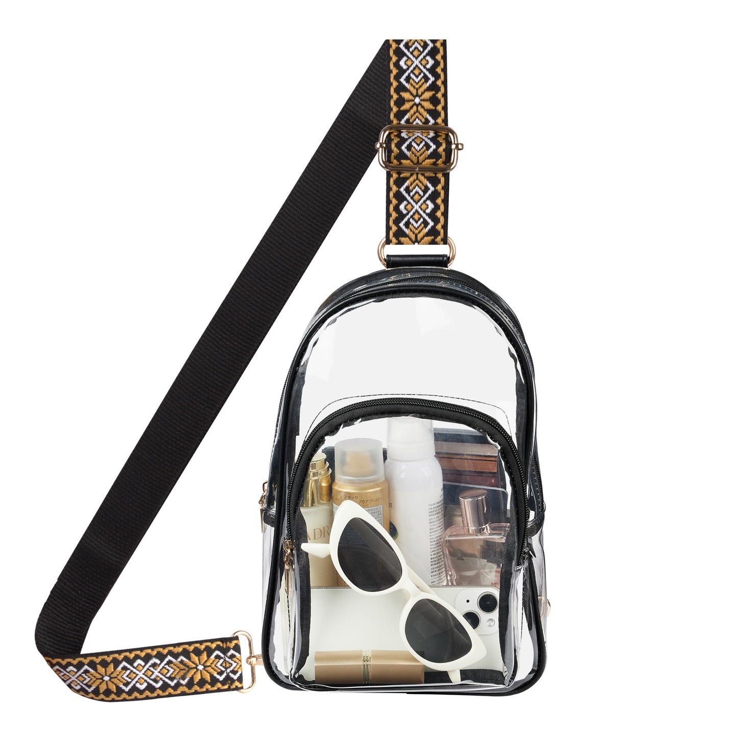 Clear Bag Stadium Approved Crossbody Sling Bag Fanny Pack Backpack Purse for Women Men for Sport Events