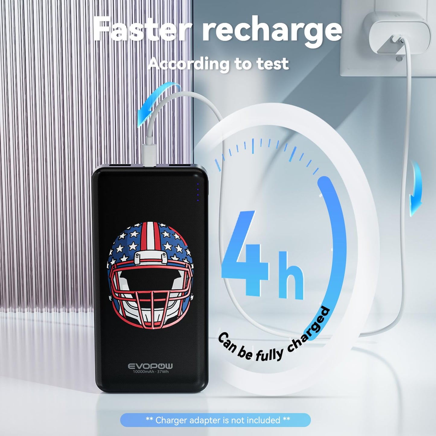 2-Pack Portable Charger, Slimmer 10000mAh 15W Power Bank, USB C in&Out Fast Charging Battery Pack, External Portable Power Bank for iPhone 16 15 14 13 12 iPad Airpods Samsung S23 S22 Pixel etc