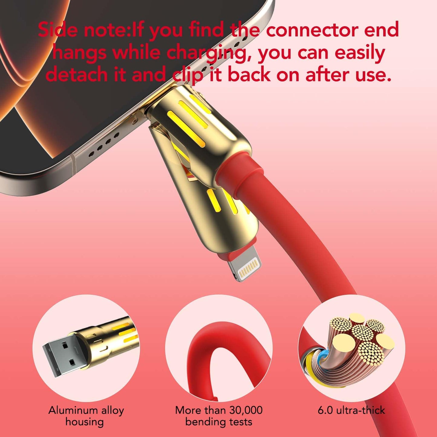 4-in-1 Universal Multi USB Charging Cable – 240W Max Fast Charger Cord with Multiple Connectors for iPhone 16/15/14/13, iPad, Samsung, MacBook, Tablets & More (Rich Black, 6.6Ft)