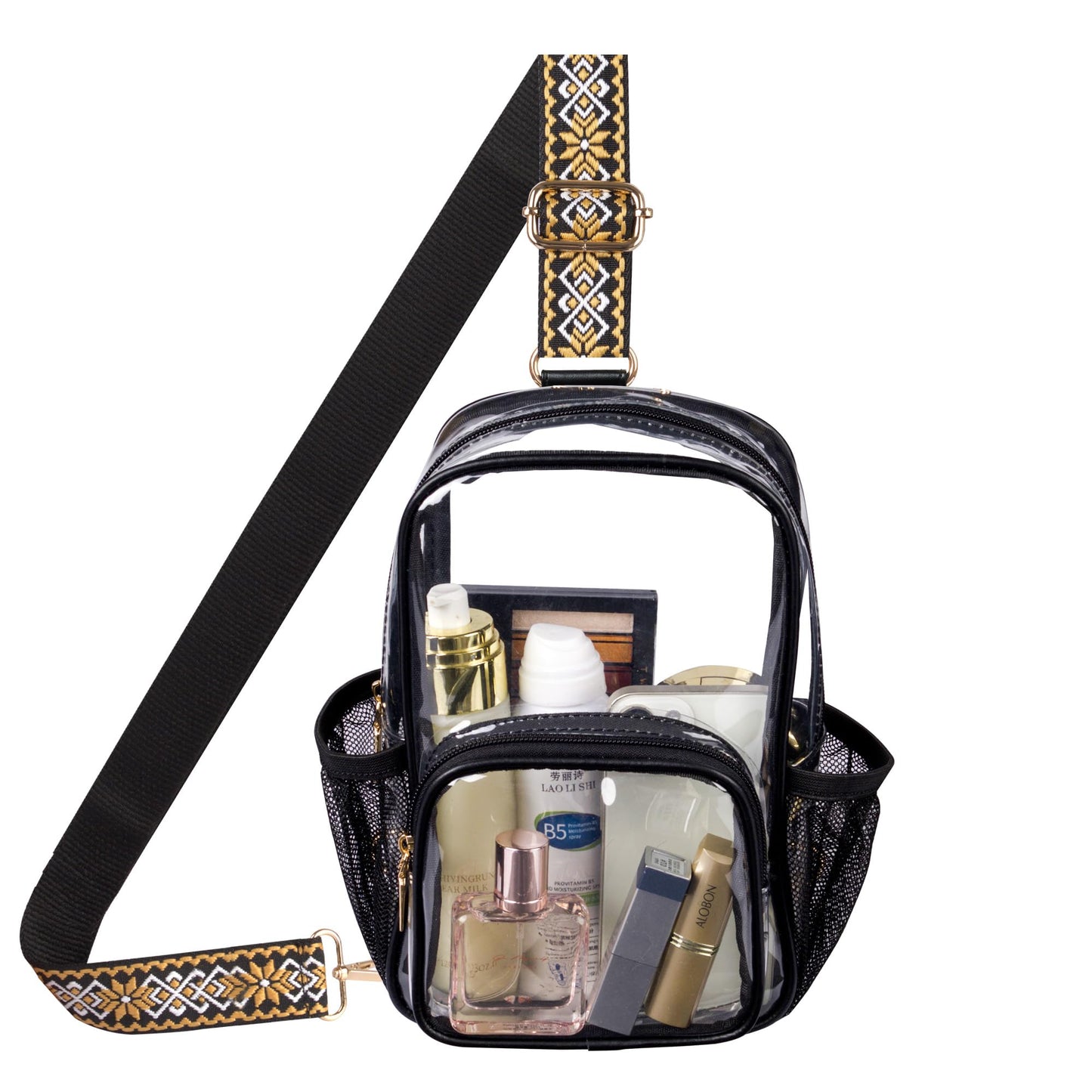 Clear Bag Stadium Approved Crossbody Sling Bag Fanny Pack Backpack Purse for Women Men for Sport Events