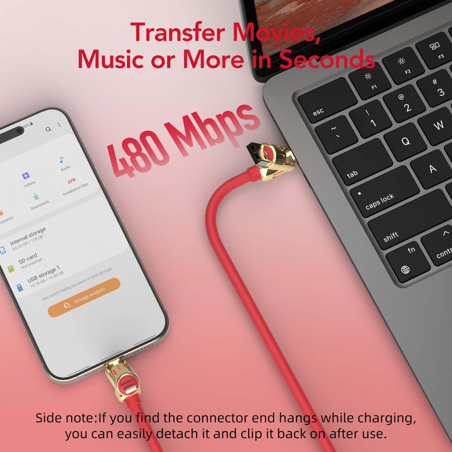 4-in-1 Universal Multi USB Charging Cable – 240W Max Fast Charger Cord with Multiple Connectors for iPhone 16/15/14/13, iPad, Samsung, MacBook, Tablets & More (Rich Black, 6.6Ft)