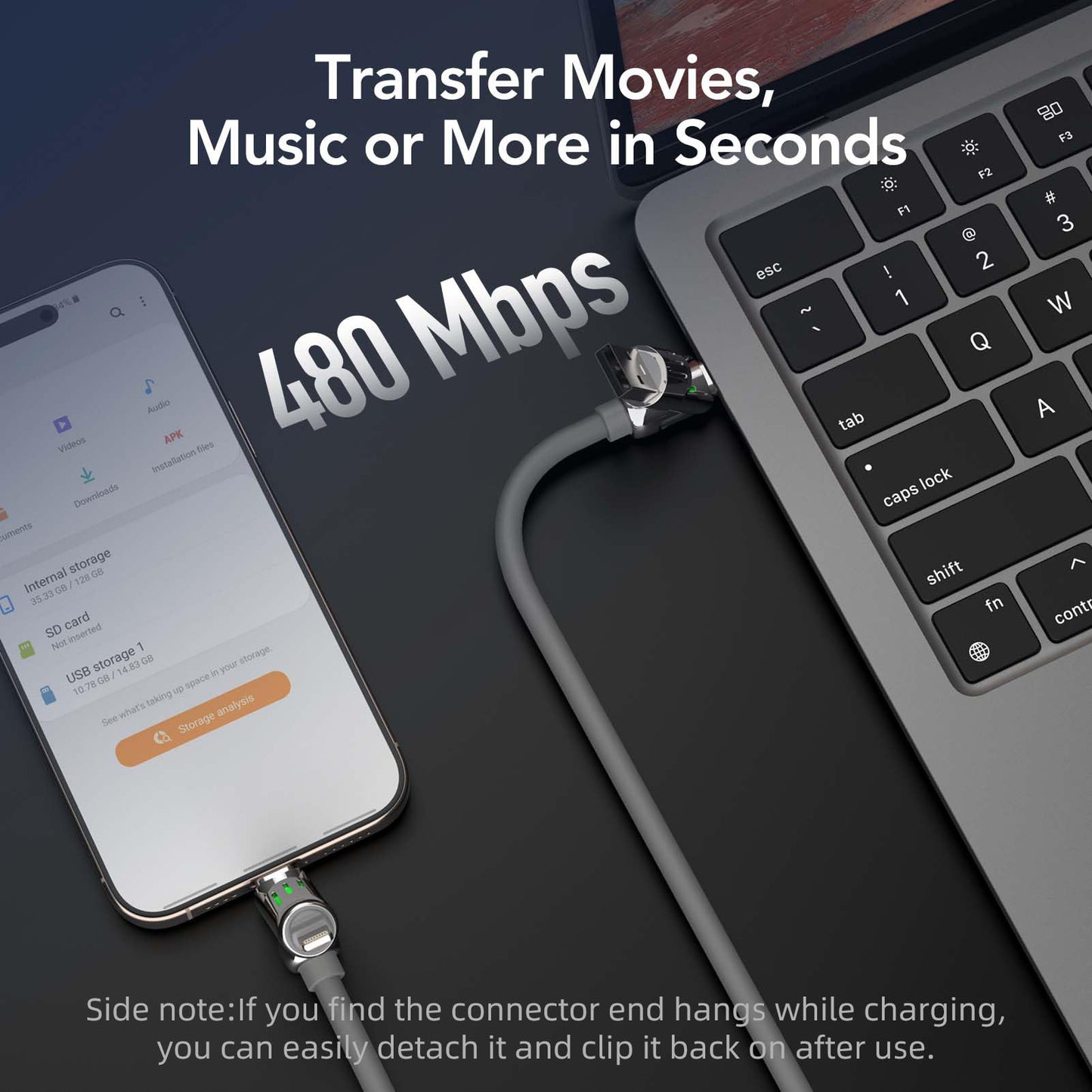4-in-1 Universal Multi USB Charging Cable – 240W Max Fast Charger Cord with Multiple Connectors for iPhone 16/15/14/13, iPad, Samsung, MacBook, Tablets & More (Rich Black, 6.6Ft)