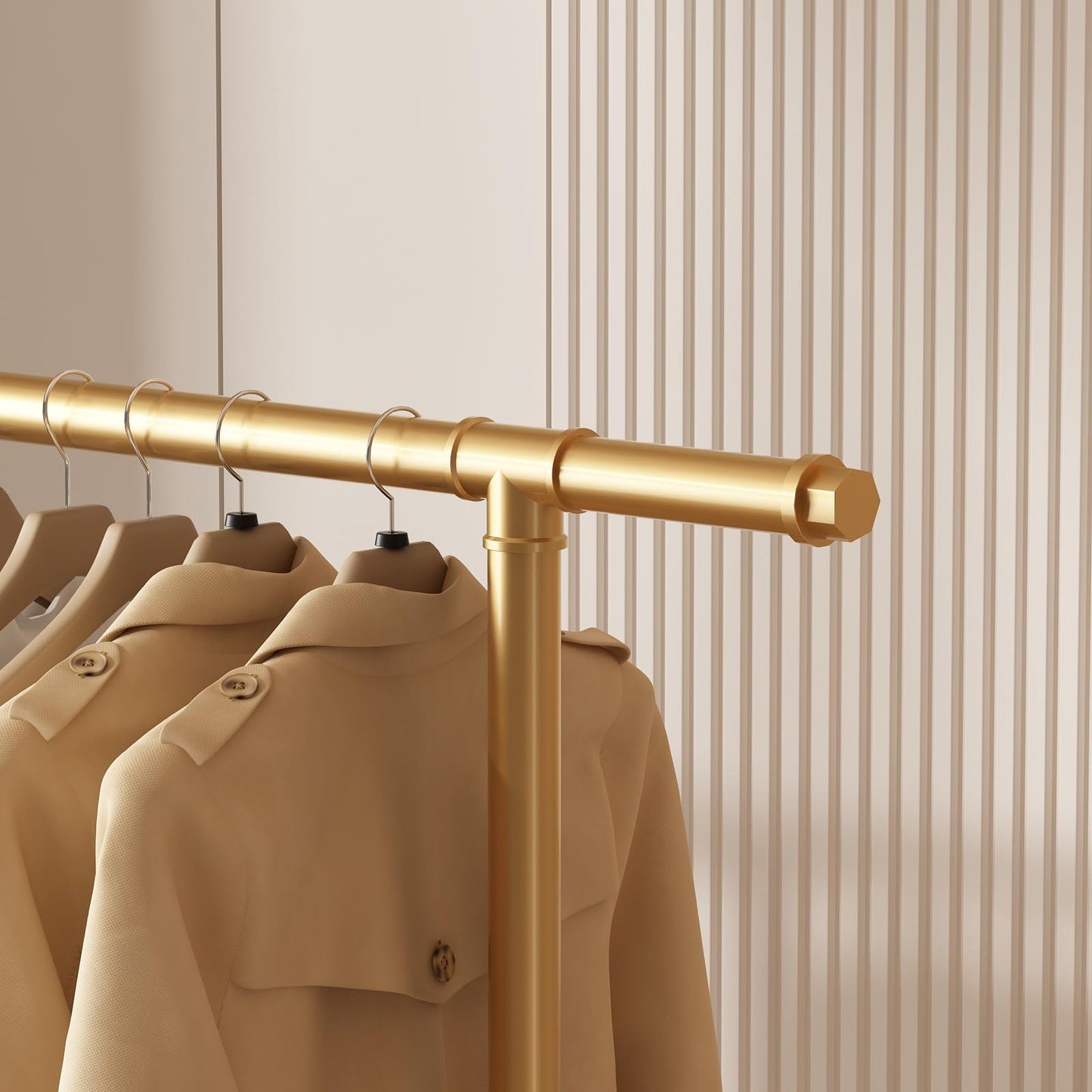 Industrial Pipe Clothing Rack,Wall Mounted Clothes Racks Closet Rods for Hanging Clothes Pipe Clothing Rack Wall Mounted Double Rods-49'' BLACK