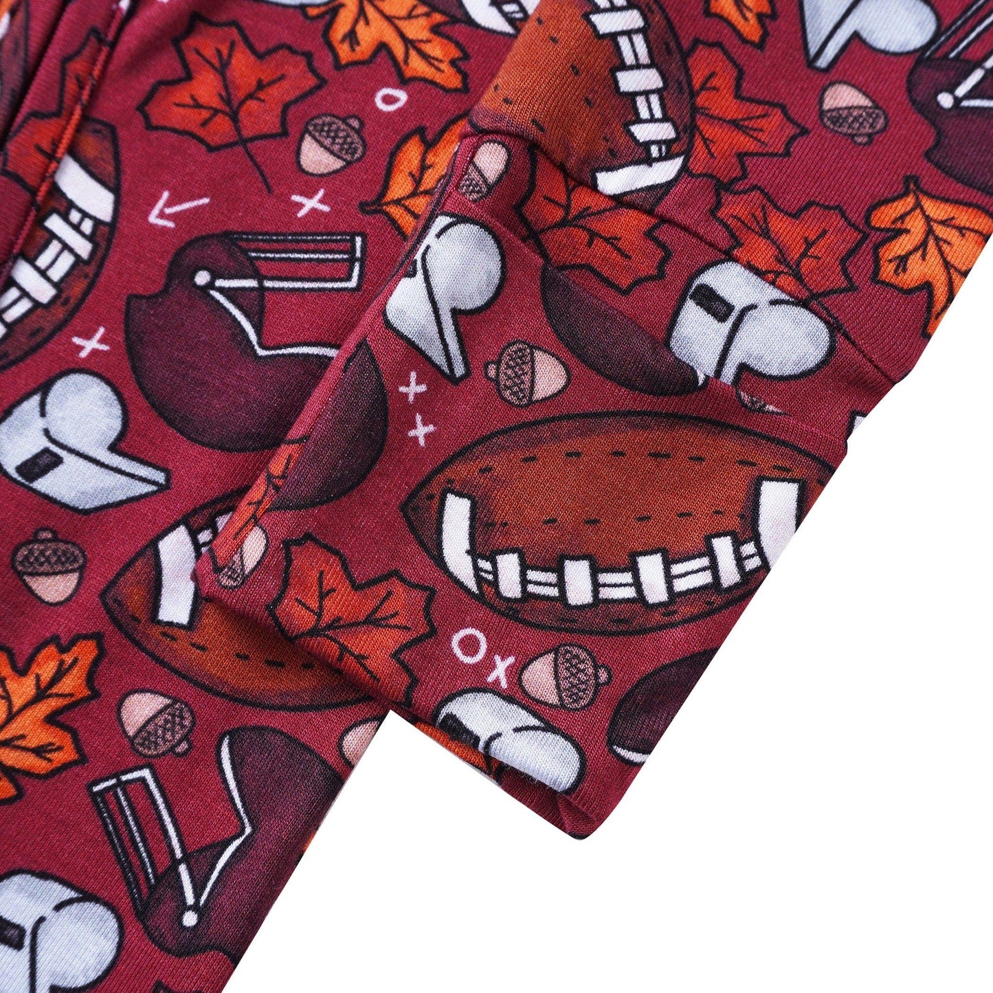PoshTOT Fall Football Bamboo Baby Convertible Zippy Romper
