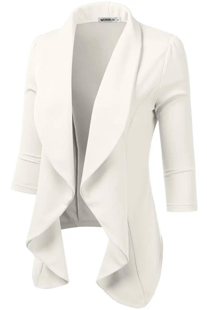 Women’s Linen 3/4 Sleeve Blazer Jacket