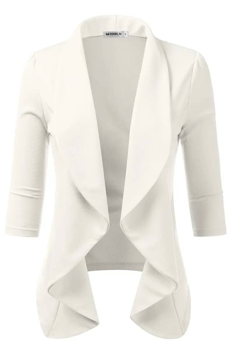 Women’s Linen 3/4 Sleeve Blazer Jacket