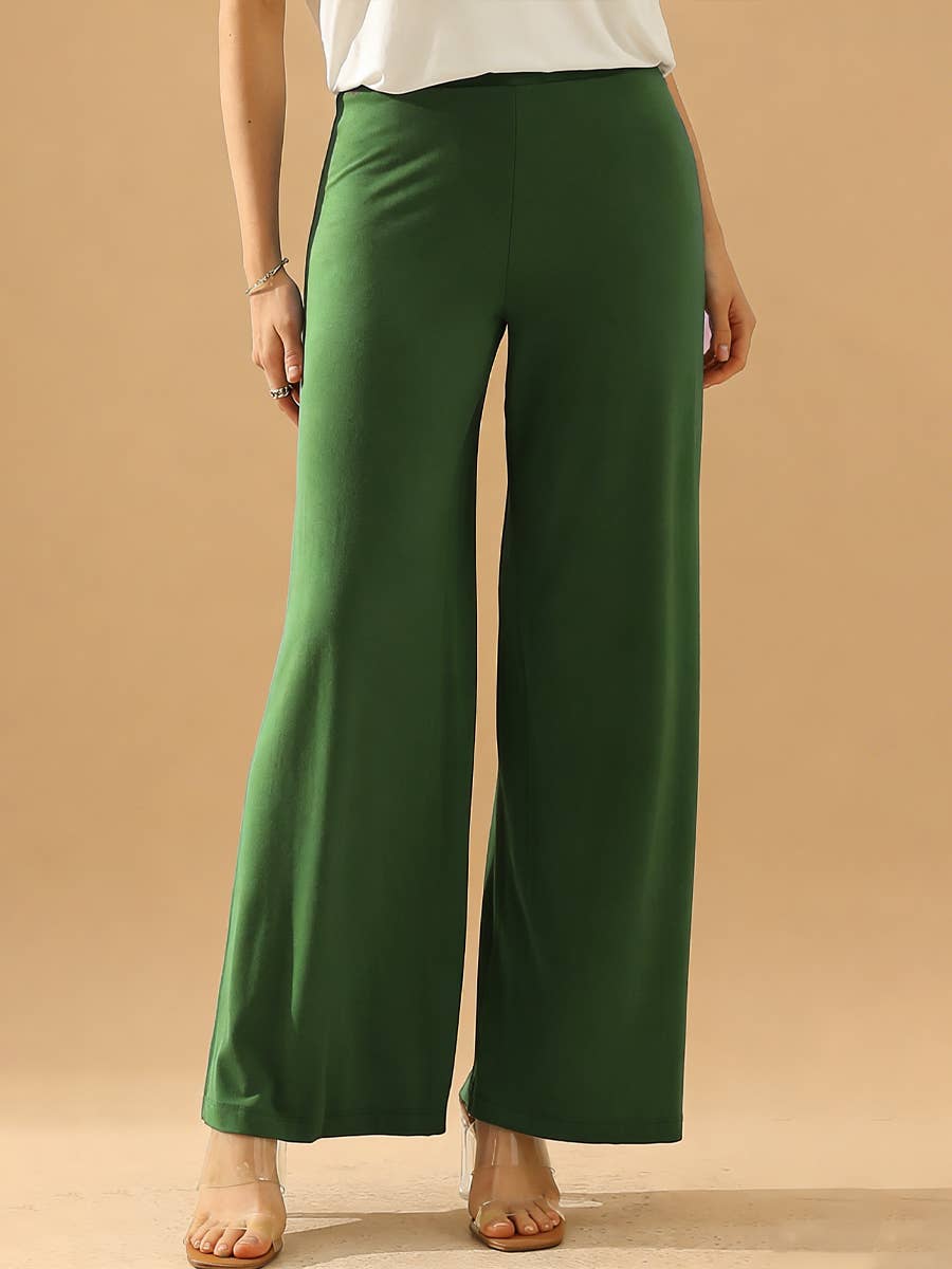 Elegant High-Waist Flare Work Pants