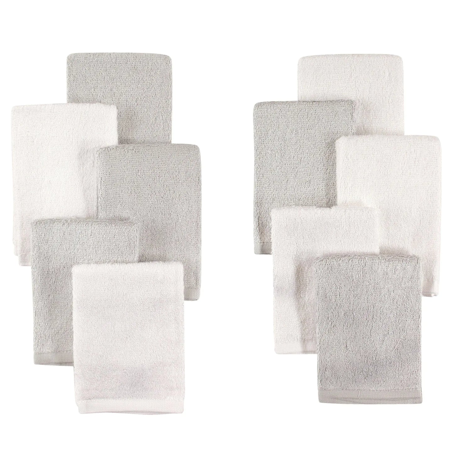 Little Treasure Unisex Baby Rayon from Bamboo Luxurious Washcloths Gray White One Size