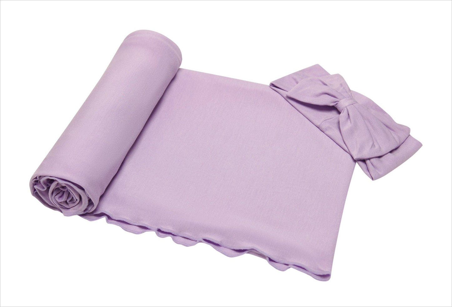 PoshTOT Purple Swaddle With Headband Set