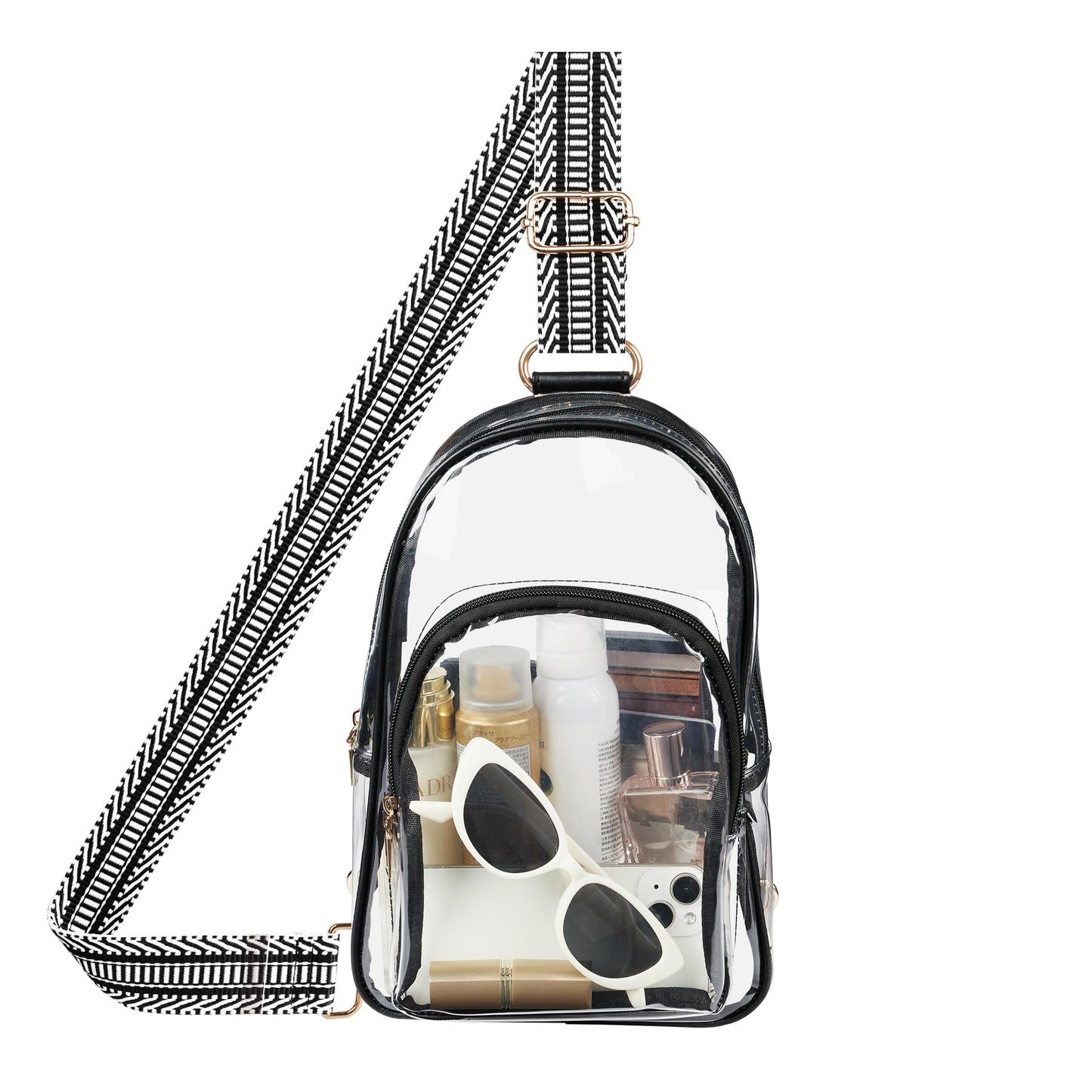 Clear Bag Stadium Approved Crossbody Sling Bag Fanny Pack Backpack Purse for Women Men for Sport Events