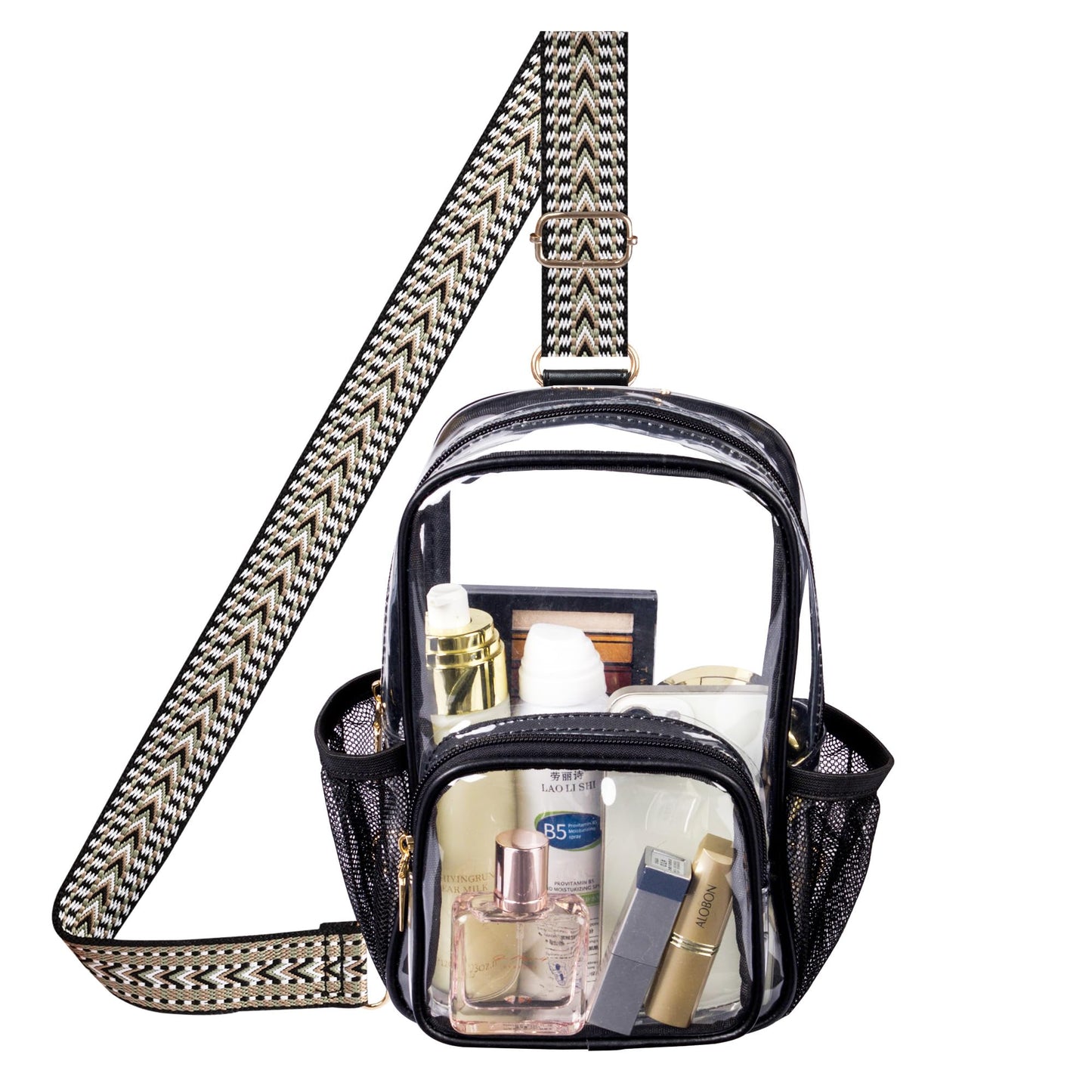 Clear Bag Stadium Approved Crossbody Sling Bag Fanny Pack Backpack Purse for Women Men for Sport Events