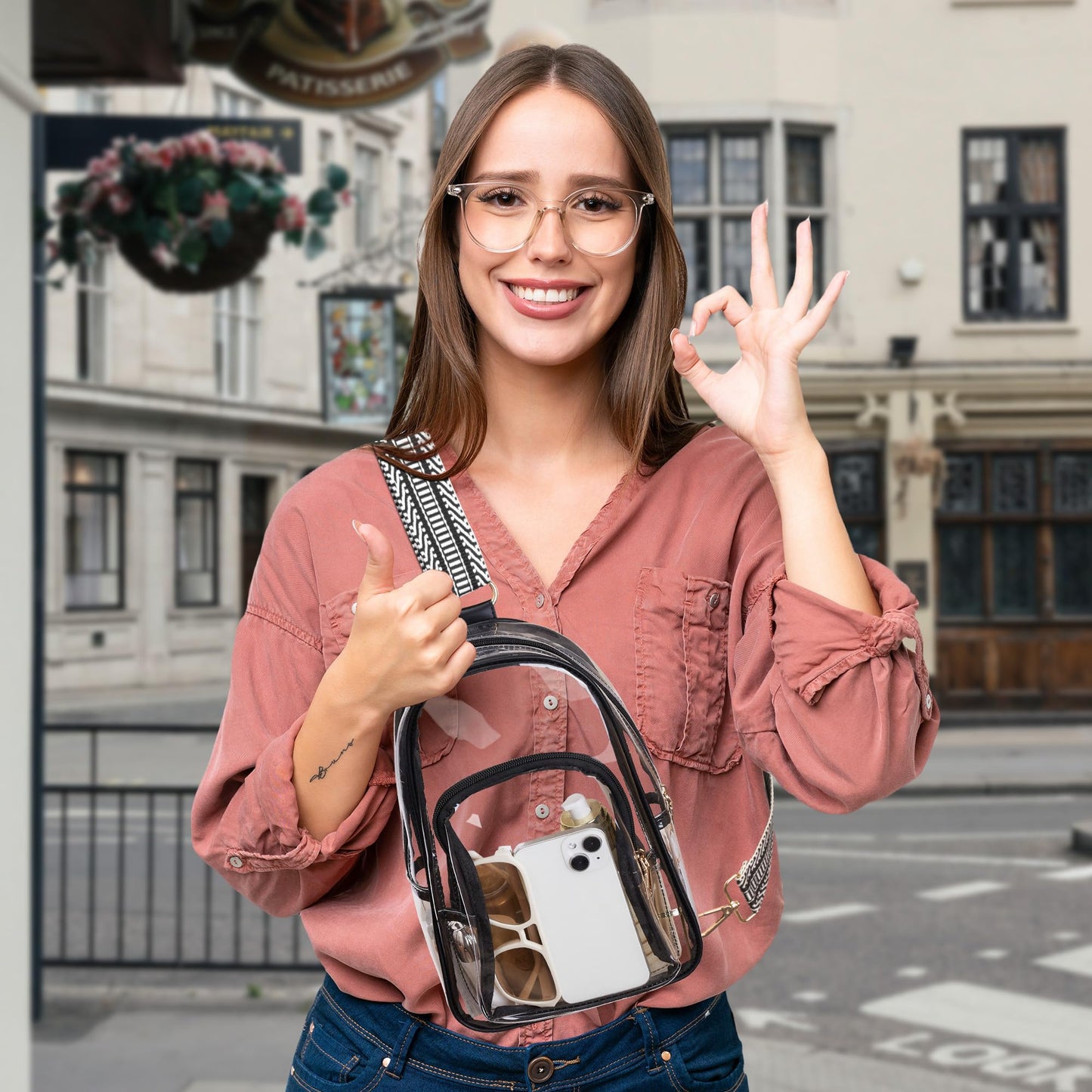 Clear Bag Stadium Approved Crossbody Sling Bag Fanny Pack Backpack Purse for Women Men for Sport Events