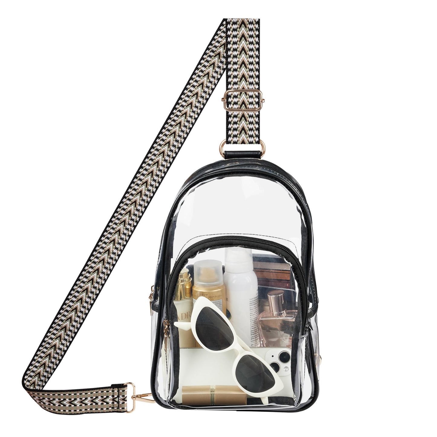 Clear Bag Stadium Approved Crossbody Sling Bag Fanny Pack Backpack Purse for Women Men for Sport Events