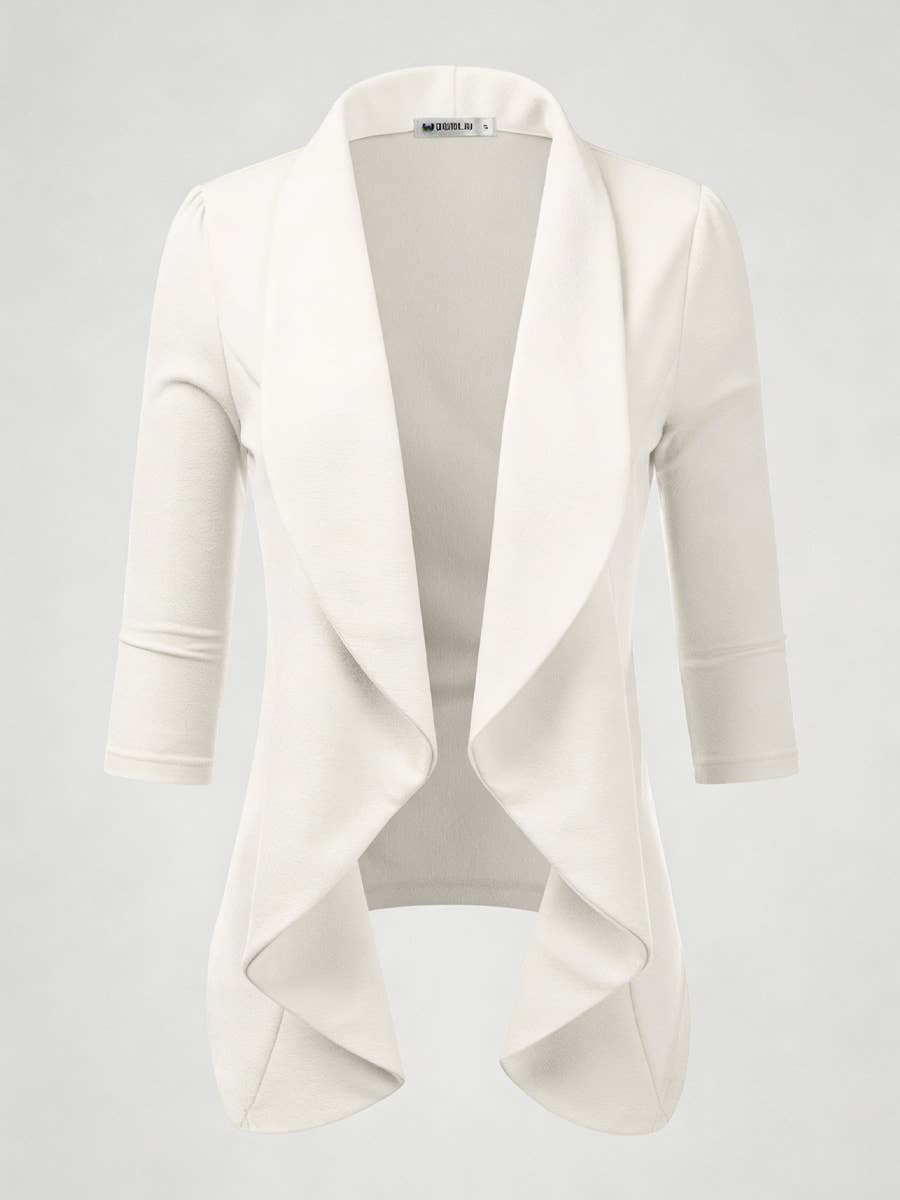 Women’s Linen 3/4 Sleeve Blazer Jacket