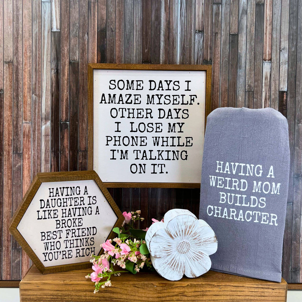Broke Best Friend - Mothers Day Hexagon Sign - Home Décor