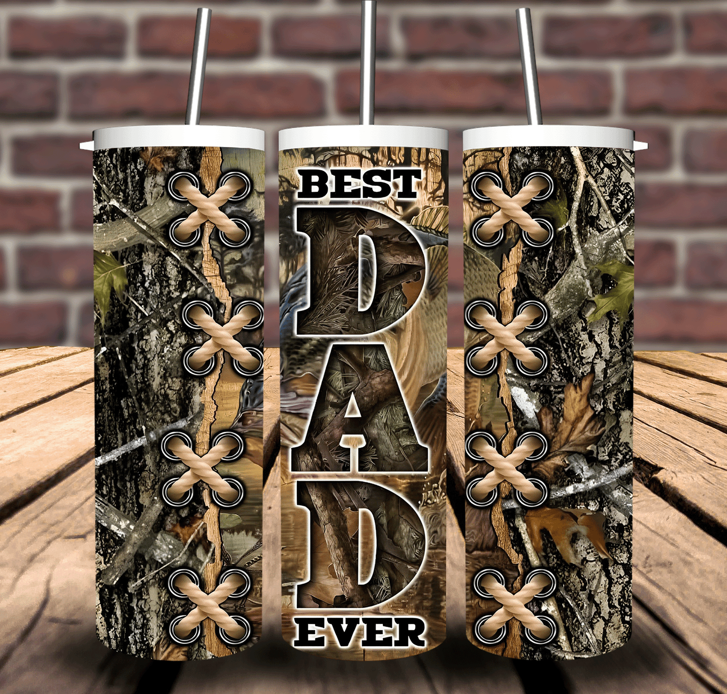 Best Dad Ever Hunting Father Sublimation Tumbler 20oz 30oz