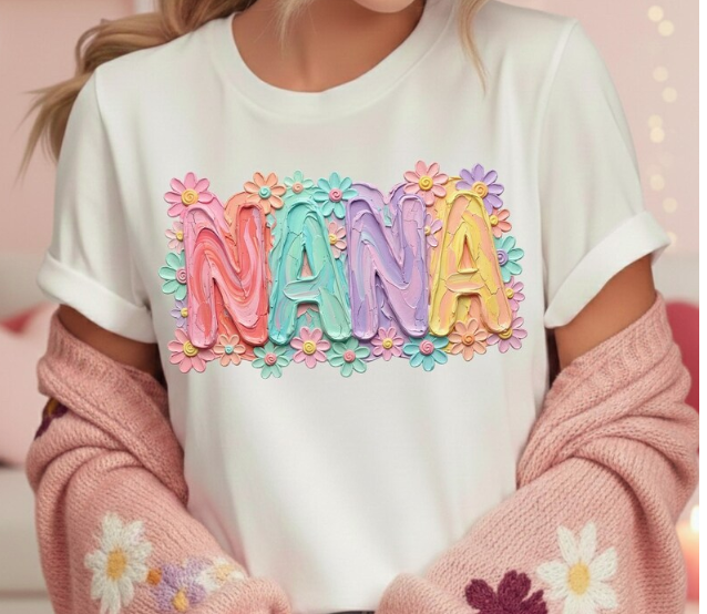 Nana with Spring Flowers Tee