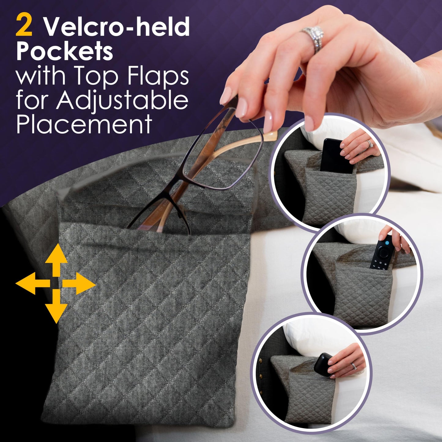 Bed Wedge Pillow for Headboard Gap Up to 7", Triangle Pillow Wedge for Headboard Gap, Bed Gap Filler, Mattress Wedge Gap Filler, Headboard Space Filler, Corner Pillow, Grey Twin 39"