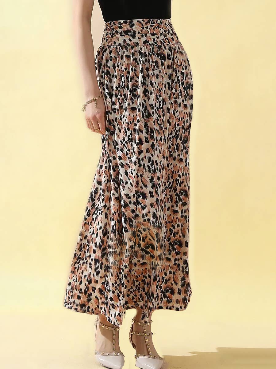 Women’s High-Waist Drawstring A-Line Maxi