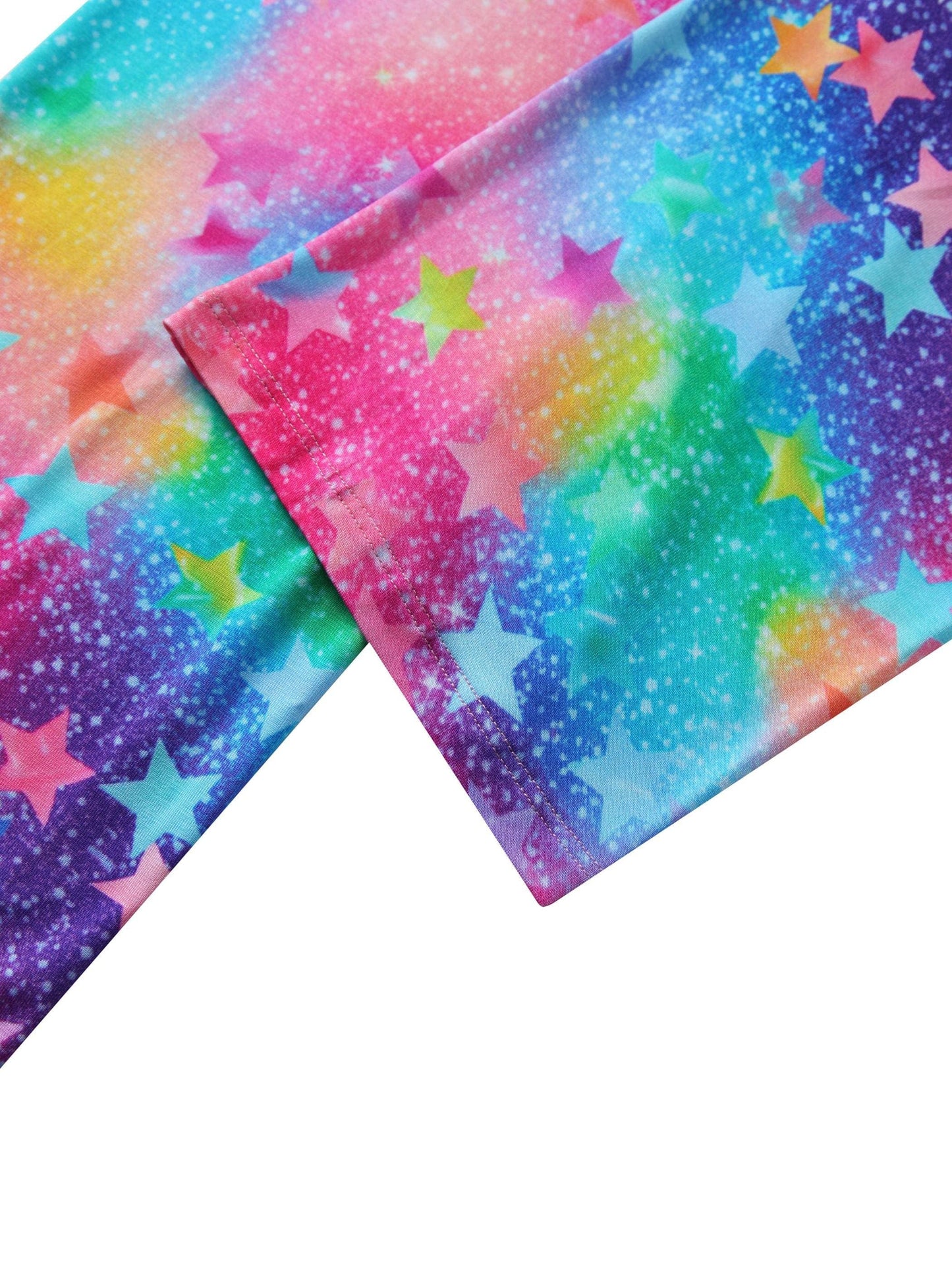 PoshTOT Colorful Stars Bamboo Adult Two-Piece Long Sleeve Pajama Set