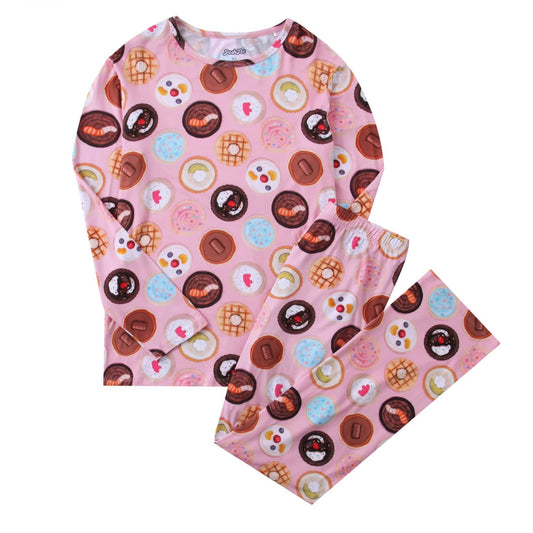 PoshTOT Cookie Bamboo Adult Two-Piece Long Sleeve Pajama Set
