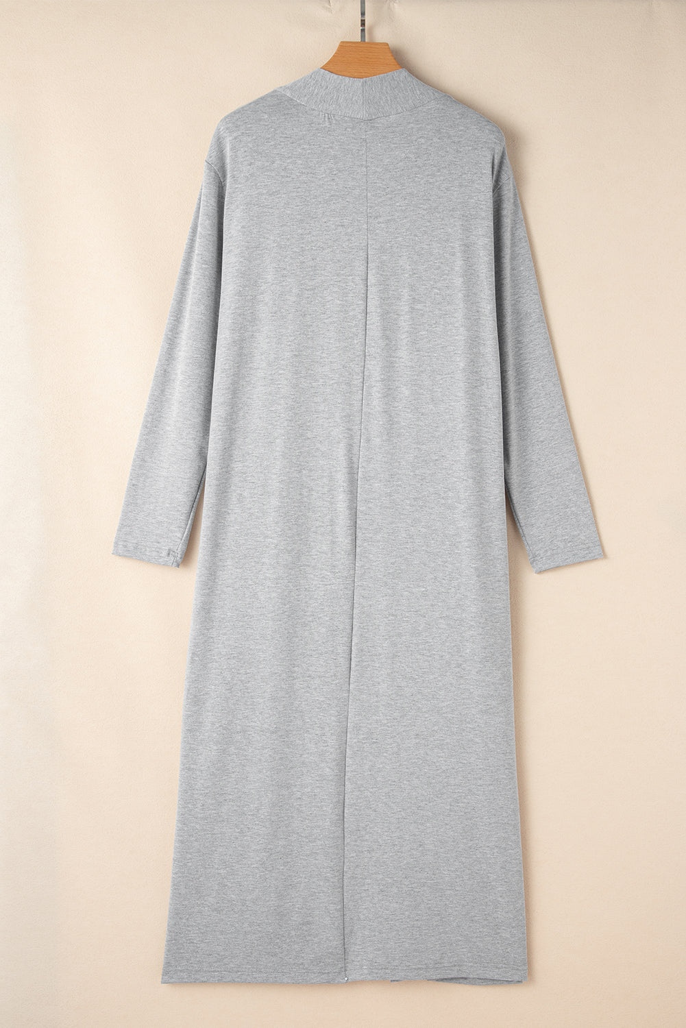 Parchment Split Long Cardigan and Skinny Pants Loungewear Set