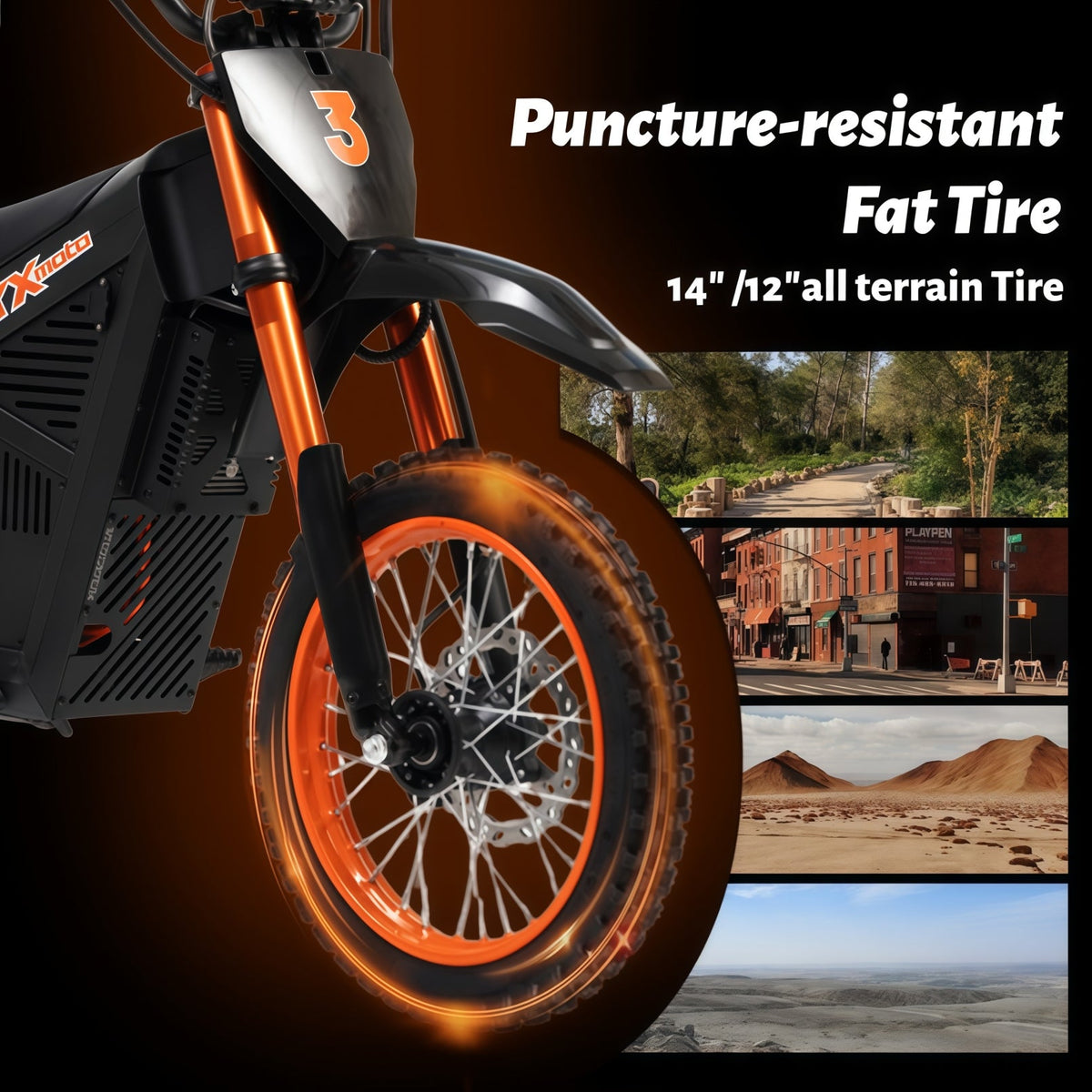 SYX MOTO ARC 3000W Electric Dirt Bike Off Road | 48V Mid-Drive Pro Trail Bike