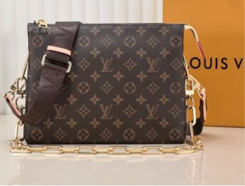 LV small zipper purse with wide strap and chain strap (dupe)