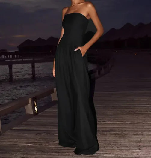 Backless Wide-Leg Jumpsuit