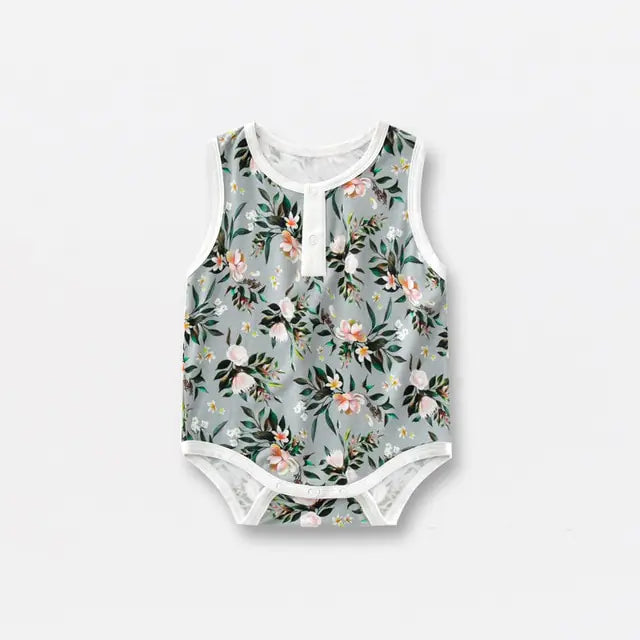 Bamboo Fiber Baby Zippered Romper