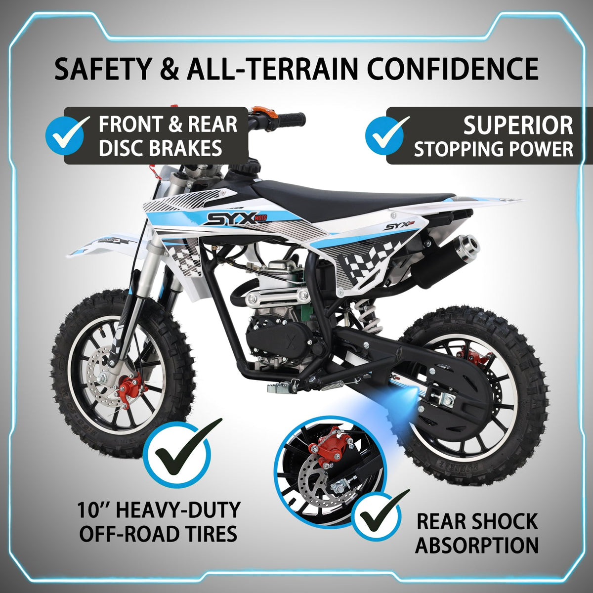 SYX MOTO Holeshot Z 50cc 4-Stroke Kids Dirt Bike