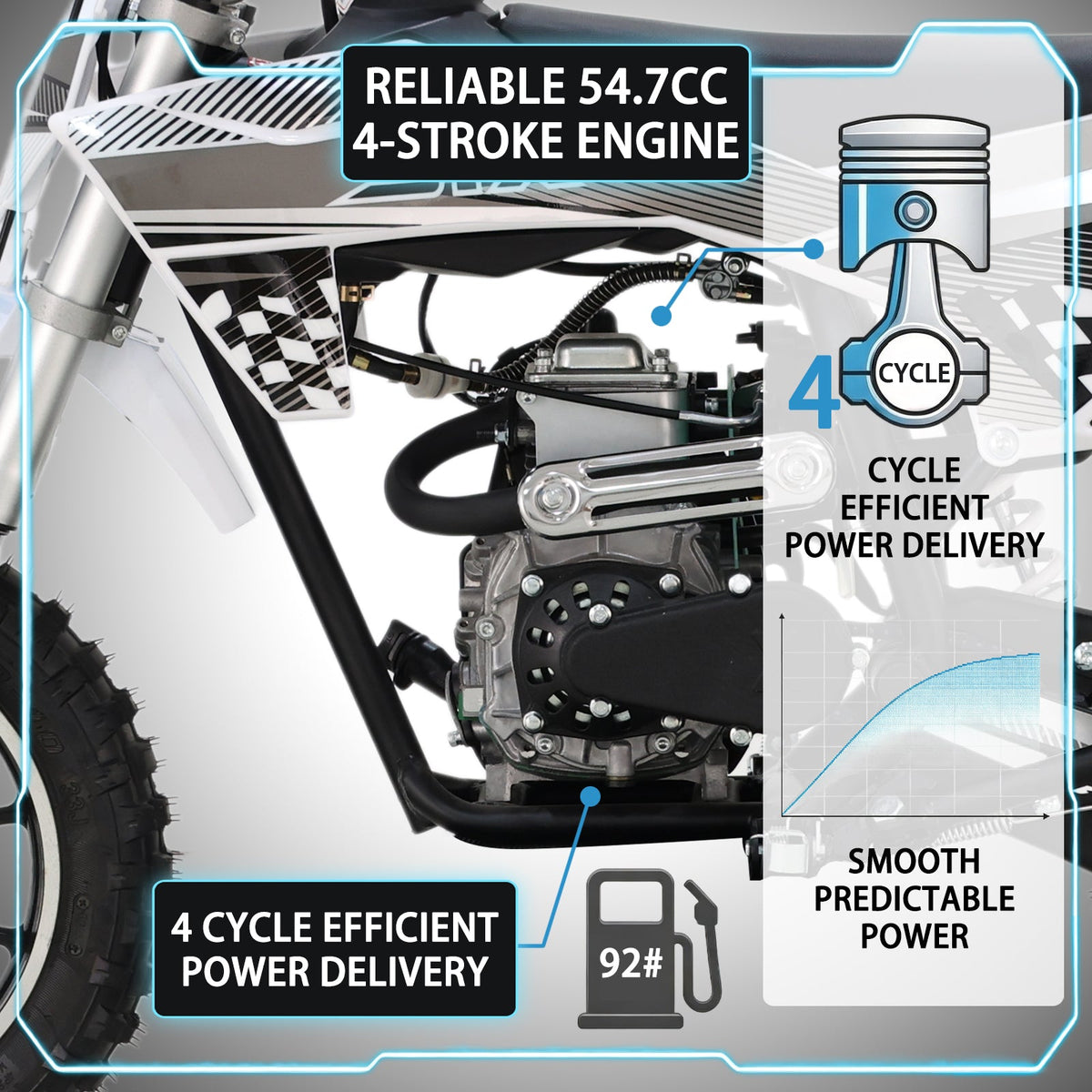SYX MOTO Holeshot Z 50cc 4-Stroke Kids Dirt Bike