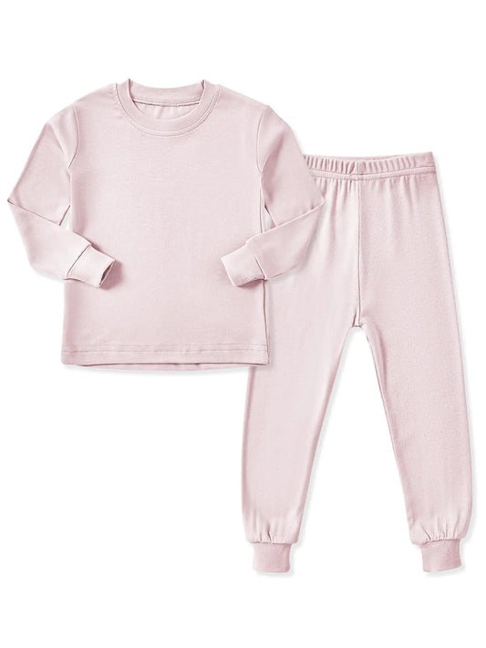 HAPIU Rayon from Bamboo Toddler Pajamas Set Pjs Baby Kids Girls Boys Baby Pink 4-5T