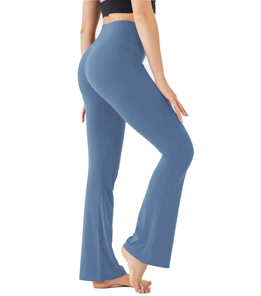 UMSIFEY Women’s Black Flare Yoga Pants Soft High Waisted Casual Bootcut Leggings Workout Lounge Palazzo Pants
