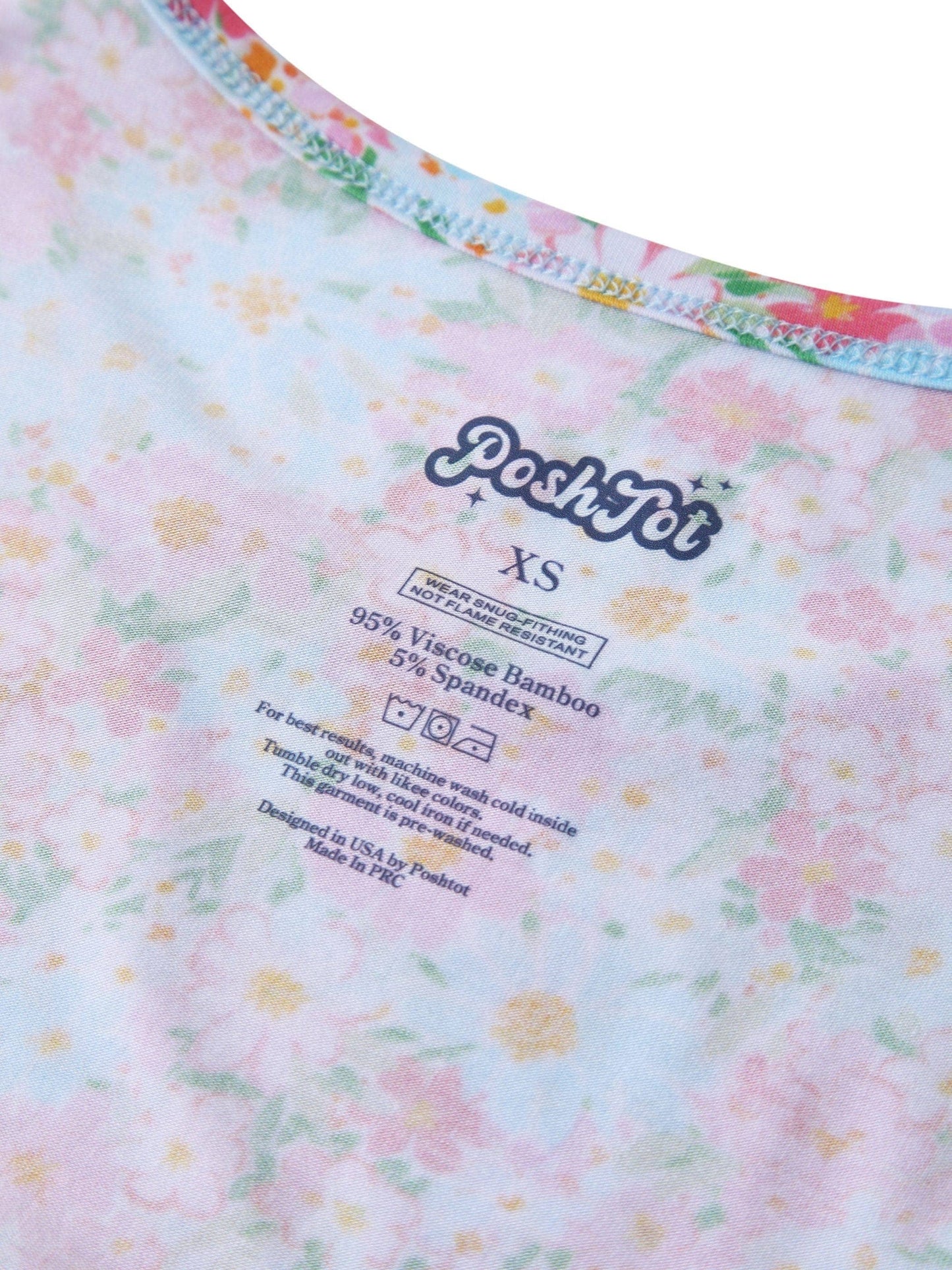 PoshTOT Baby's Breath Bamboo Adult Two-Piece Long Sleeve Pajama Set