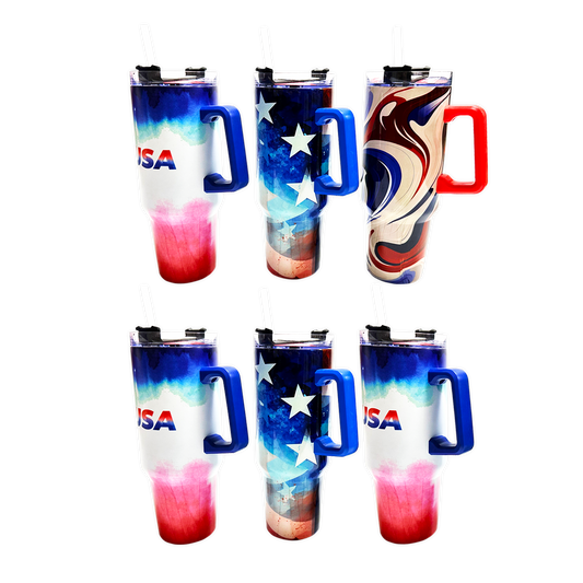 Insulated Cup 40 oz USA America Assortment- 6/Pack