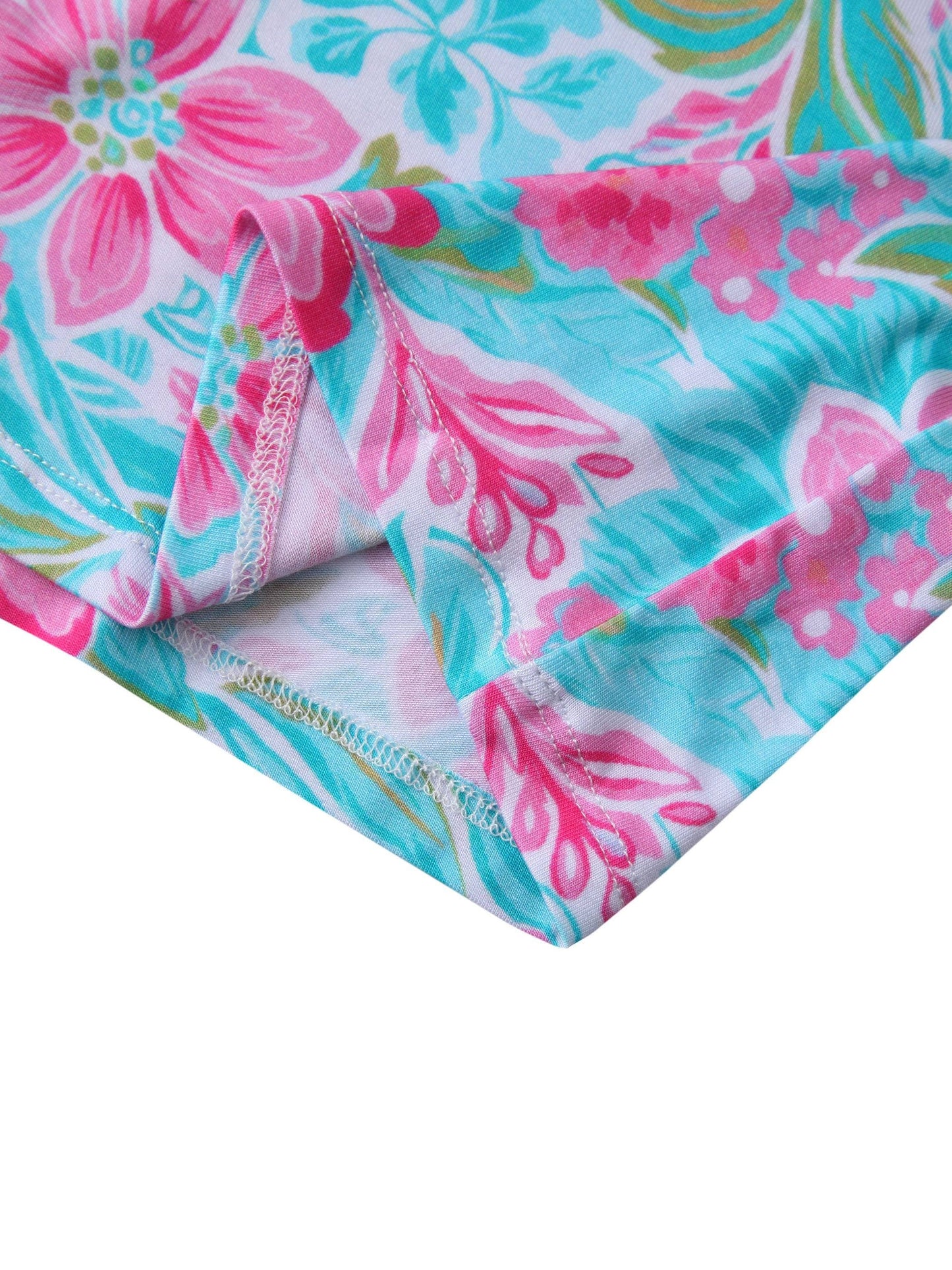 PoshTOT Peony Flower Bamboo Adult Two-Piece Long Sleeve Pajama Set