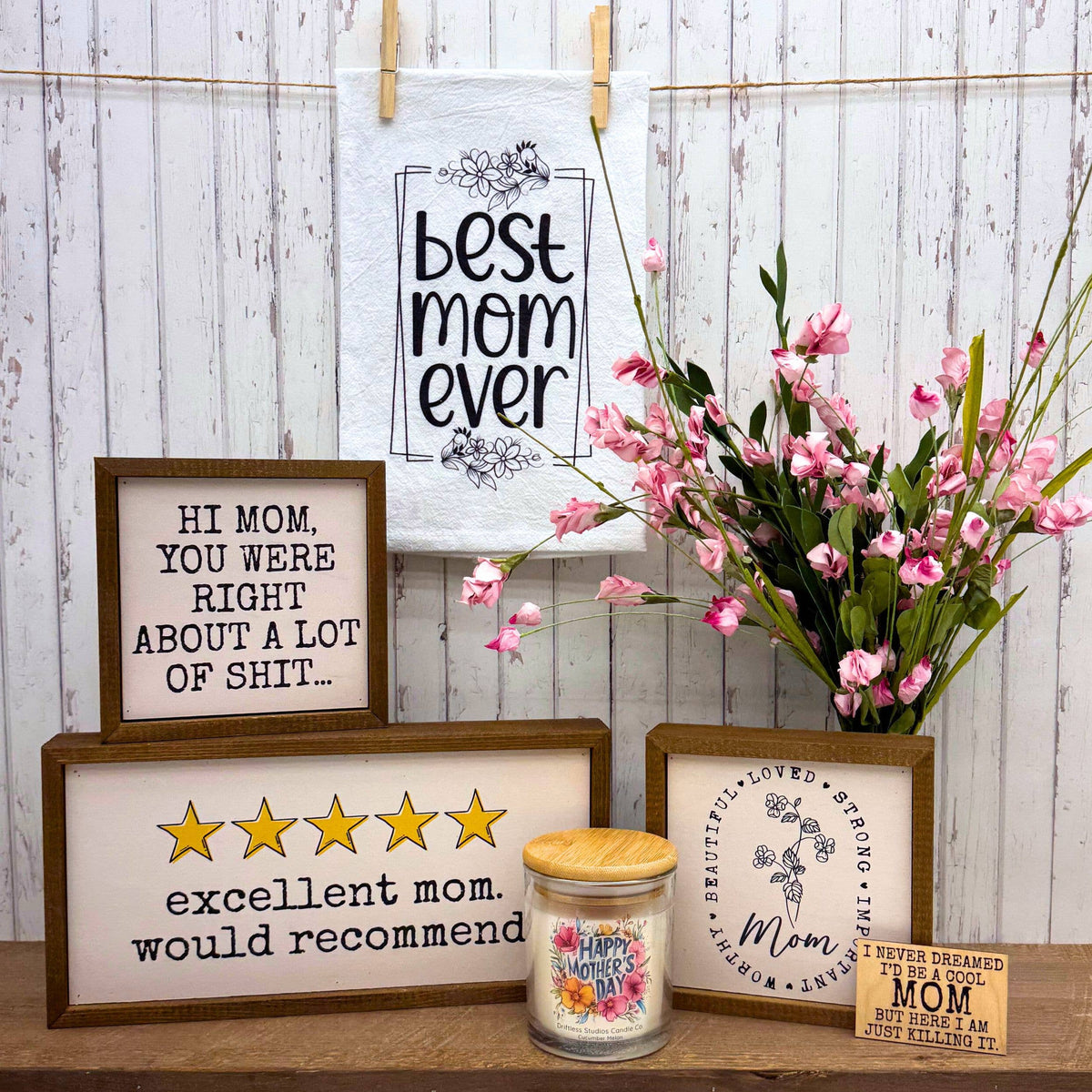Happy Mother's Day Spring Decor Candles - Mothers Day Gifts