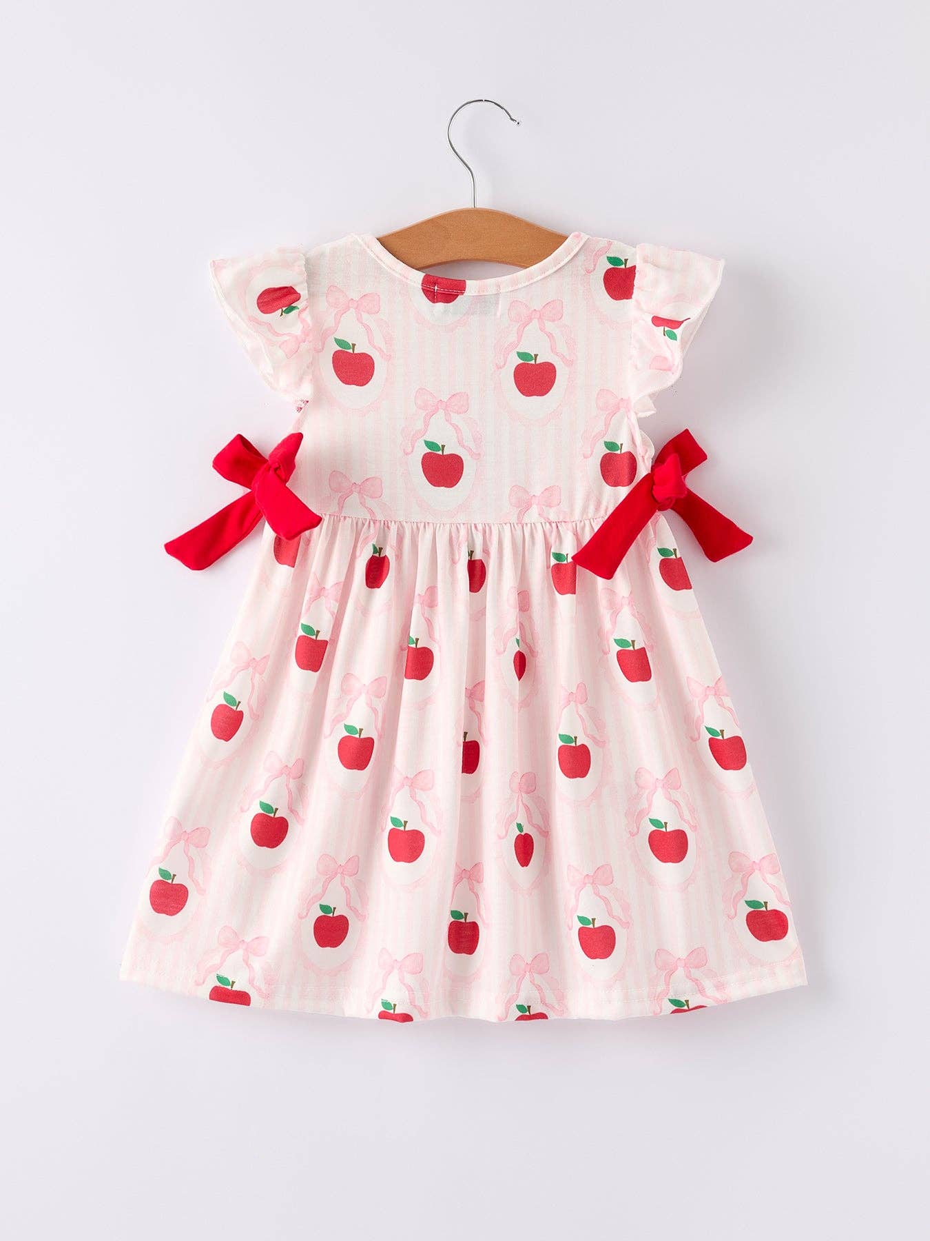 BACK TO SCHOOL Apple Bow Girls' Dress