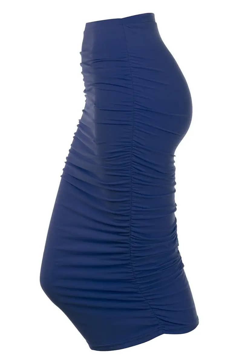 Women’s High-Waist Pleated Pencil Skirt