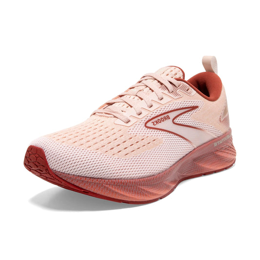 Brooks Women’s Levitate 6 Neutral Running Shoe - Peach Whip/Pink - 5 Medium