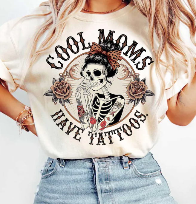 Cool Moms Have Tattoos Tee
