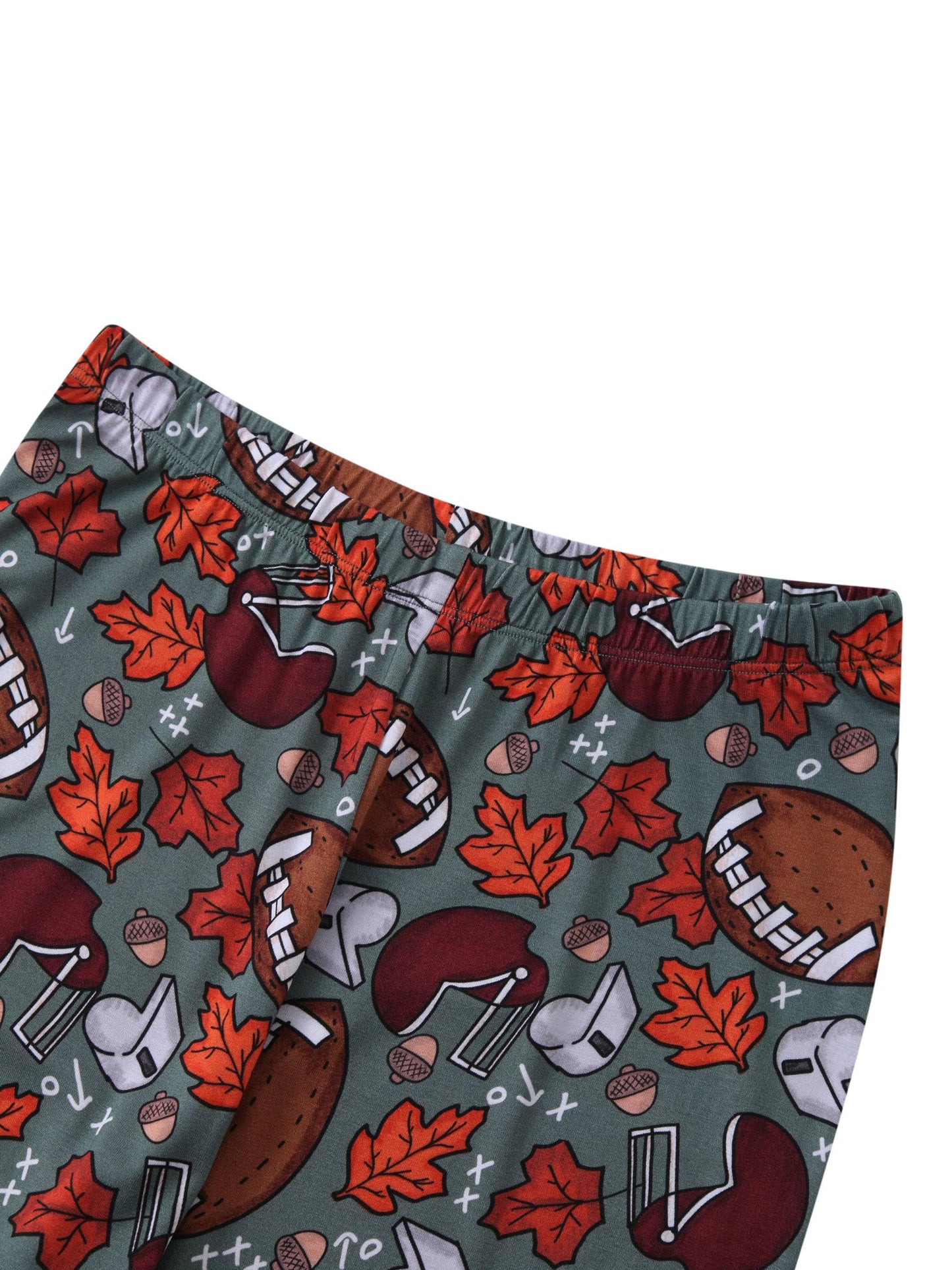 PoshTOT Football Bamboo Adult Two-Piece Long Sleeve Pajama Set