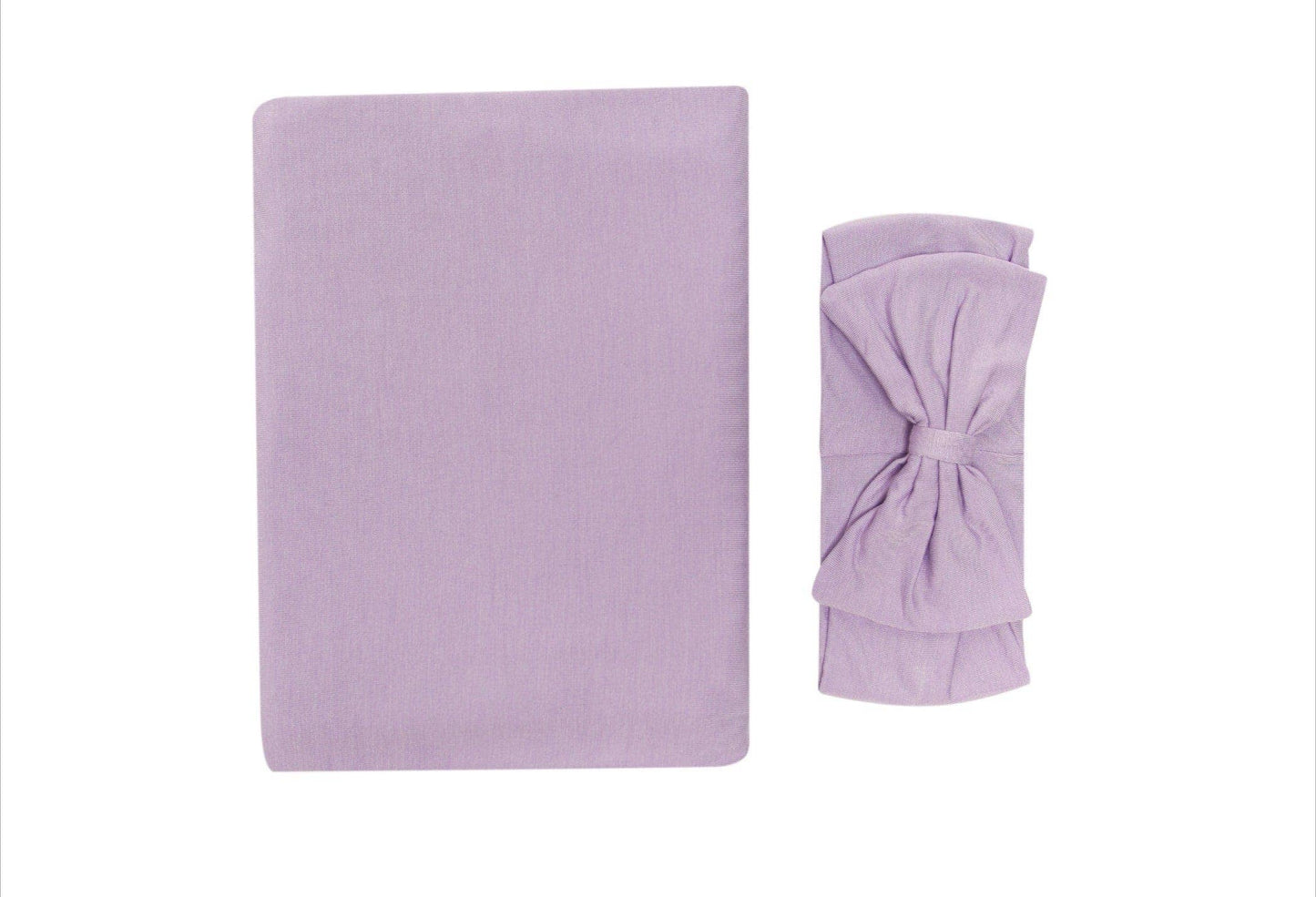 PoshTOT Purple Swaddle With Headband Set