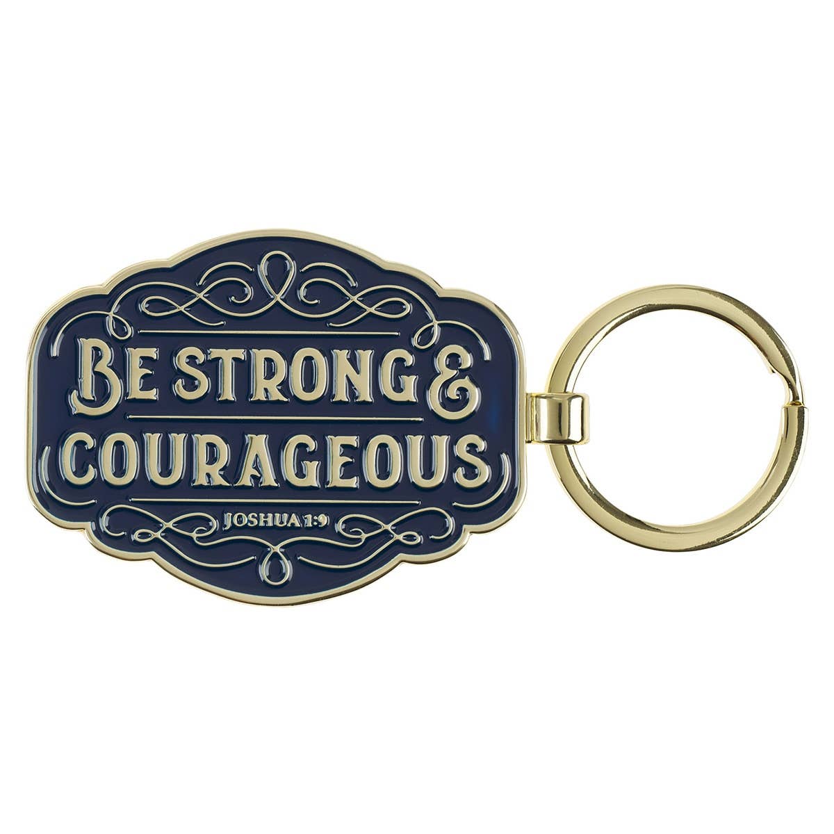 Keychain Be Strong & Courageous Josh. 1:9