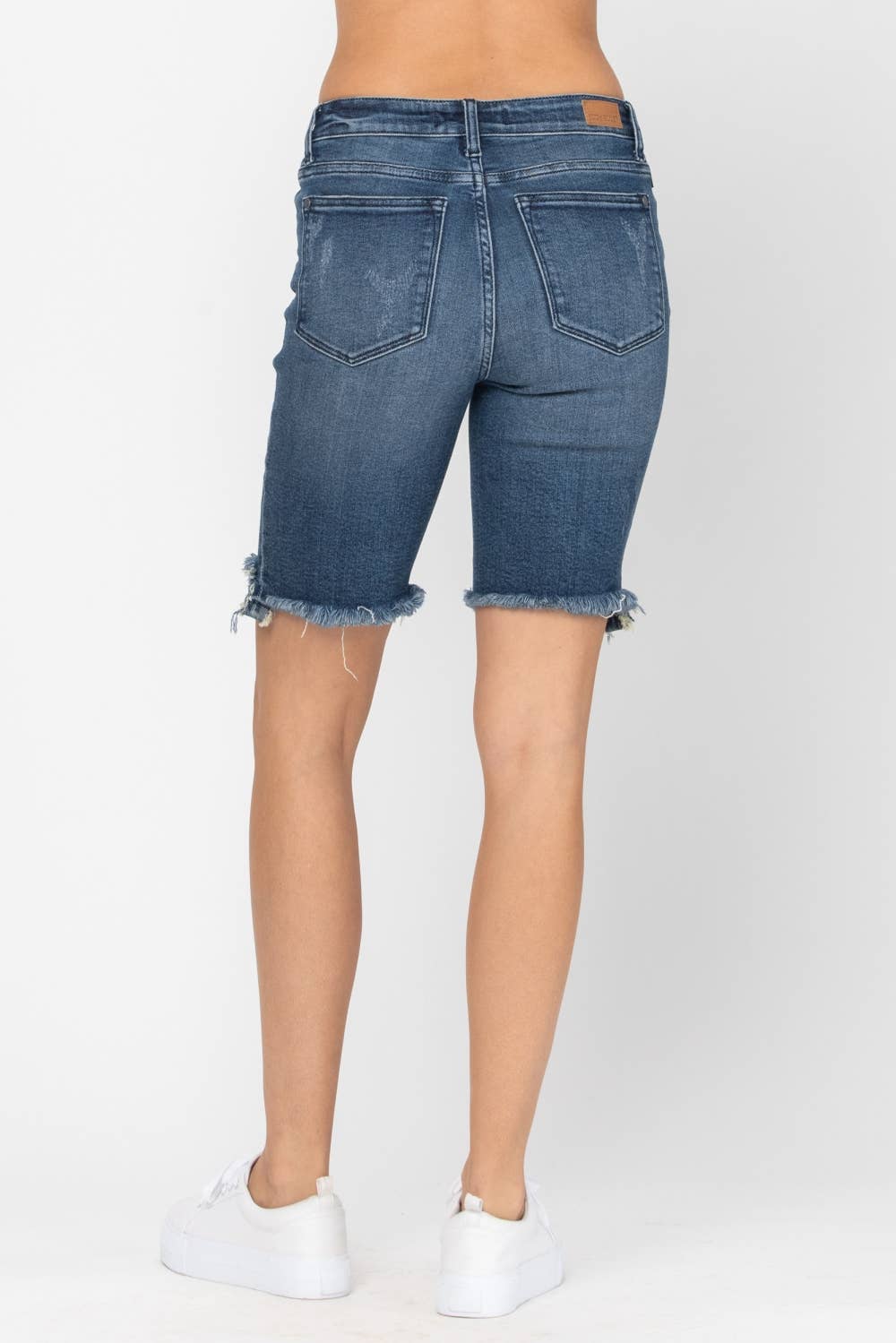 High Rise Cut Off Bermuda Shorts (XL Only)