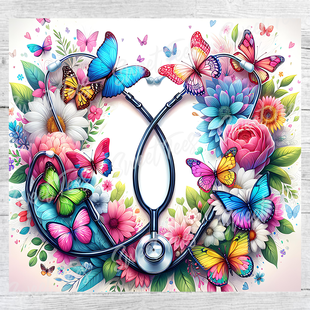 Stethoscope Nurse Nursing Sublimation Tumbler 20oz 30oz