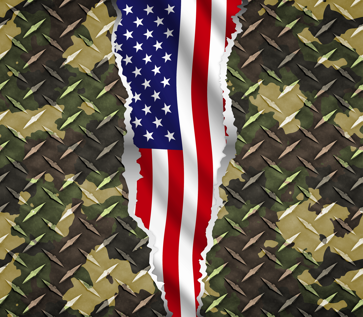 American Flag Camo Metal Sublimation Tumbler 20oz 30oz