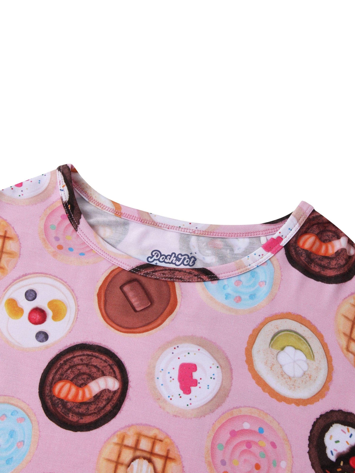 PoshTOT Cookie Bamboo Adult Two-Piece Long Sleeve Pajama Set