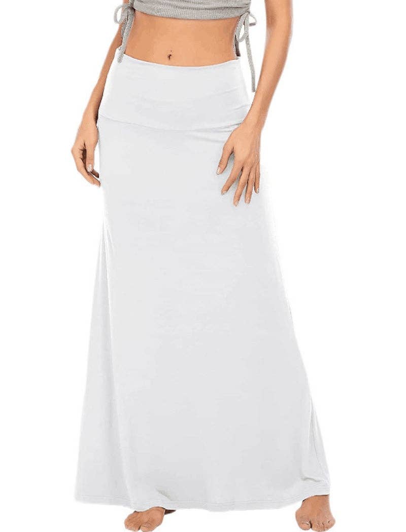 Stretchy Full-Length Maxi Skirt